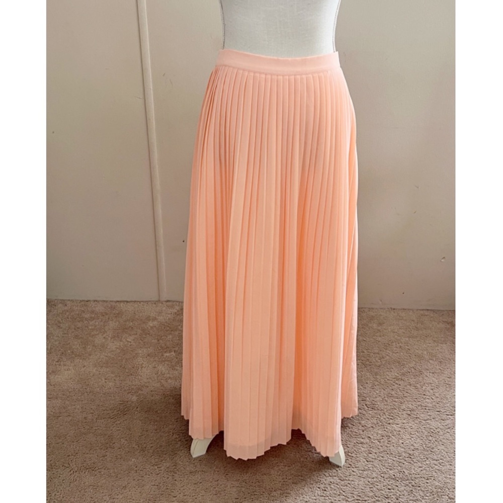 J Crew Peach Accordion Pleated Skirt Size 12